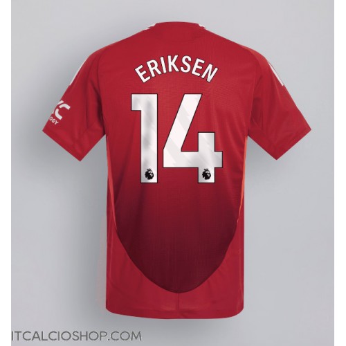 Manchester United Christian Eriksen #14 Prima Maglia 2024-25 Manica Corta